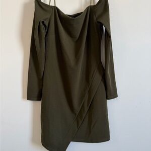 Windsor Asymmetrical Olive Dress